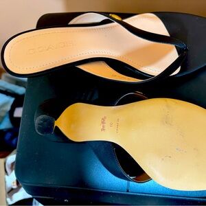 Coach kitten heel black size 10 previously love